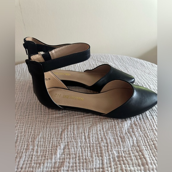 Dream Pairs Black Ankle Strap Flats - Picture 1 of 7